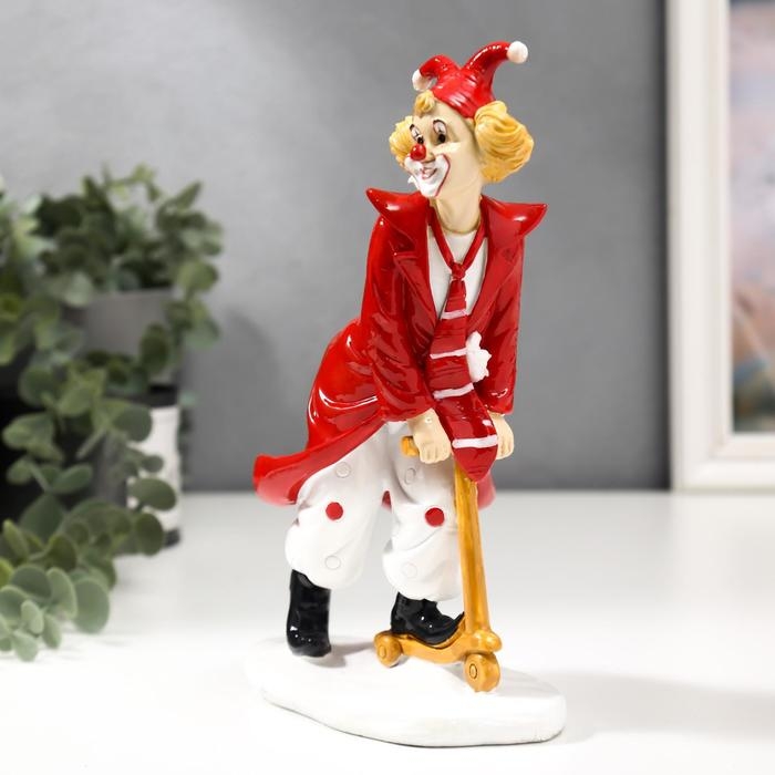 Фигурка полистоун «Клоун на самокате», 20.5×8.5×14 см