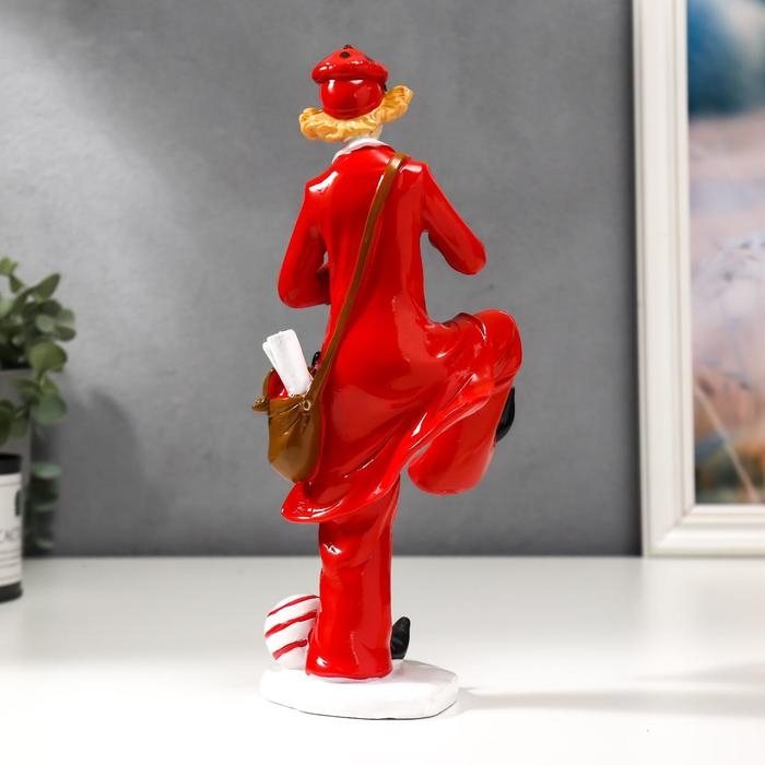 Фигурка полистоун «Клоун с мячом и сумкой», 25.5×9.5×12 см