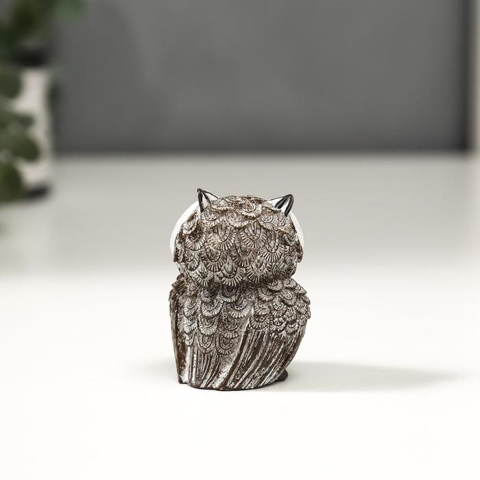 Фигурка полистоун «Сова с золотыми глазами», 5.5×4.5×3 см, МИКС