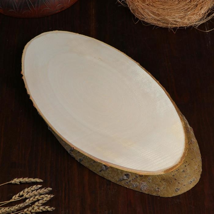 Спил осины, косой, слэб для декора, 50×25±2 см