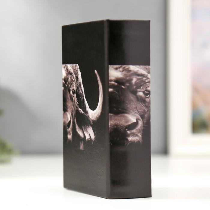 Шкатулка книга-сейф «Буйвол», дерево, искусственная кожа, 17×11×5 см