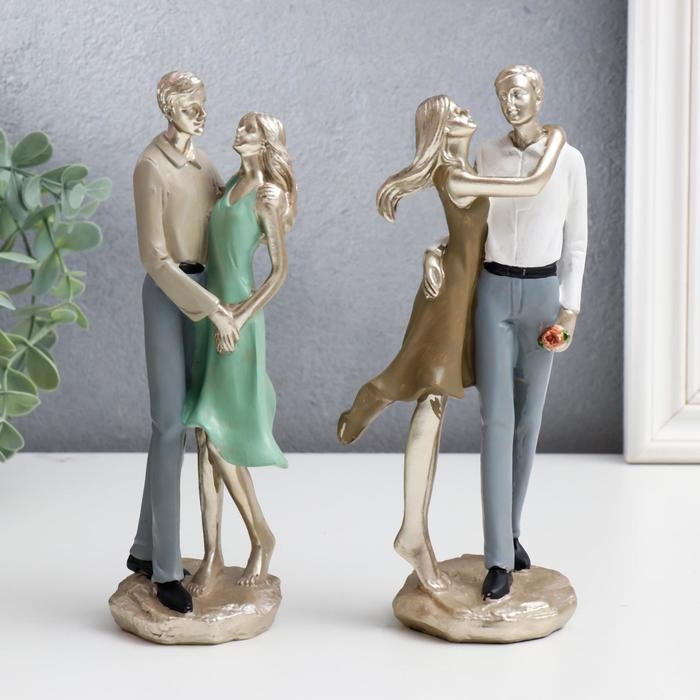 Фигурка полистоун «Влюблённые», 20×8×6.5 см, МИКС