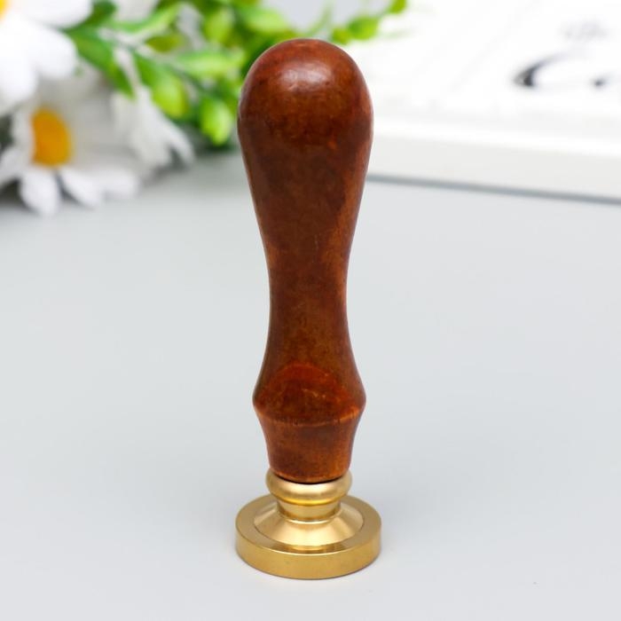 Печать для сургуча с деревянной ручкой «Лист монстеры», 9×2.5×2.5 см