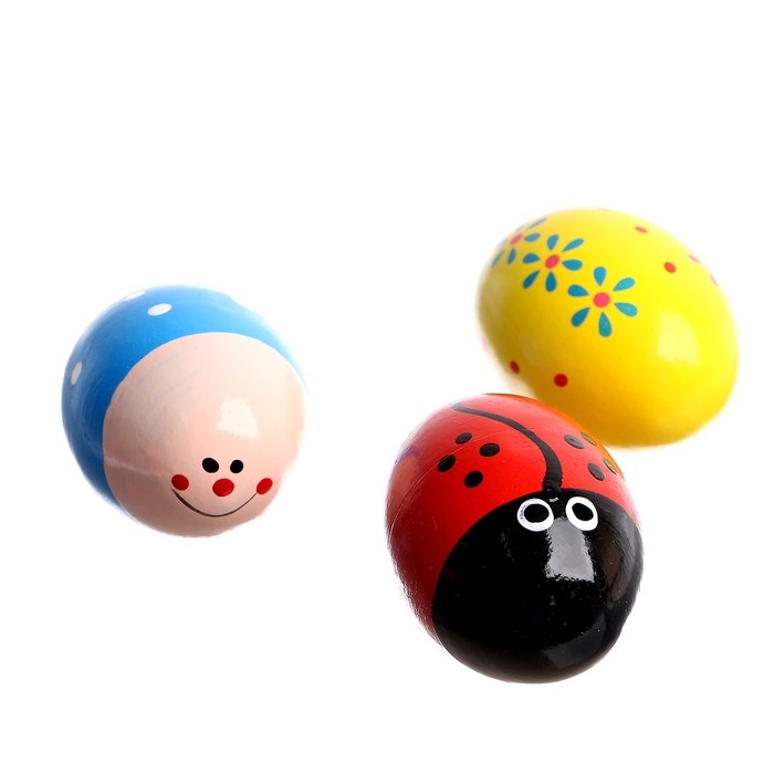 Маракас музыкальная игрушка «Яйцо» 4.5×4.5×7 см МИКС