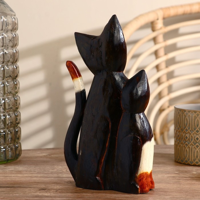 Сувенир «Три кошечки с белыми лапками», 5×14×25 см, дерево