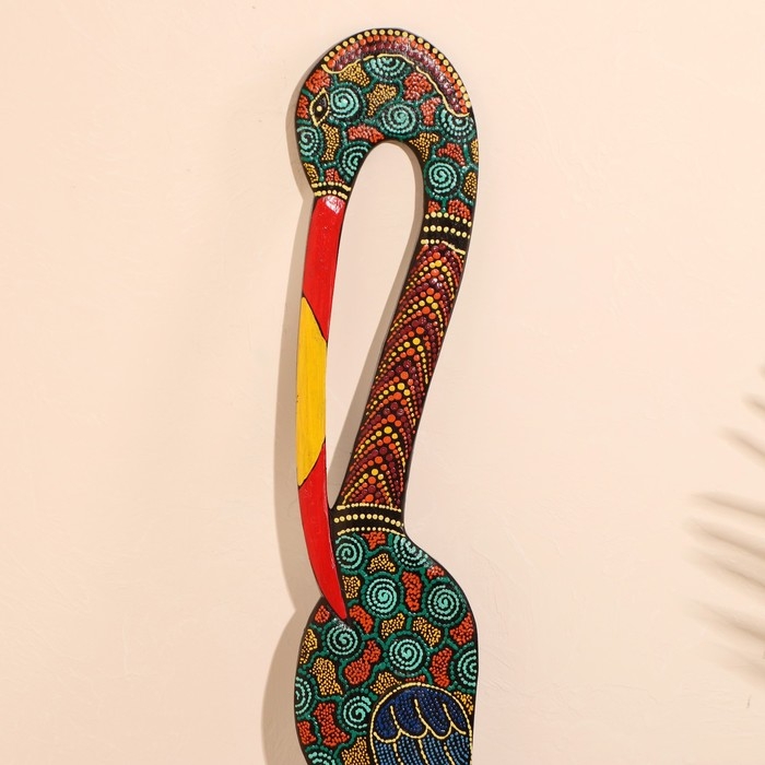 Панно настенное «Аист цветной», 95×13×1 см, дерево, МИКС