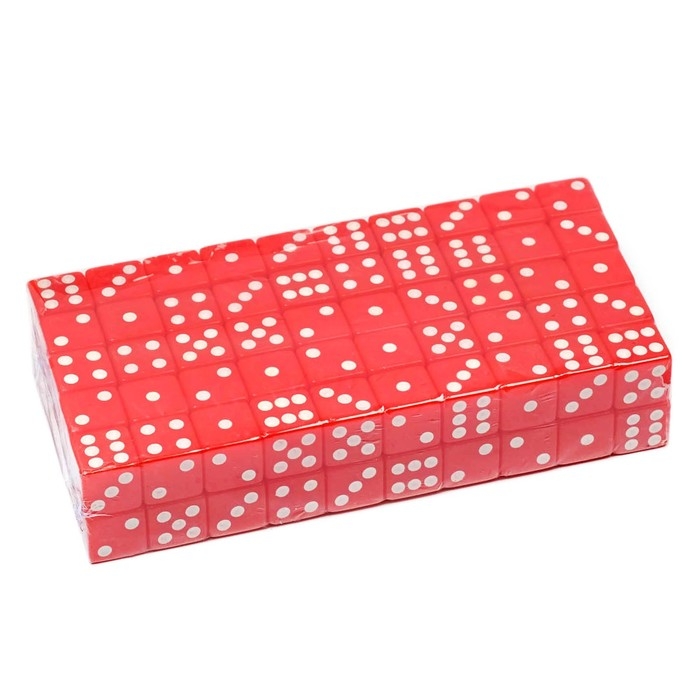 Кости игральные, кубики для настольных игр 1.6×1.6 см, фасовка 100 шт.