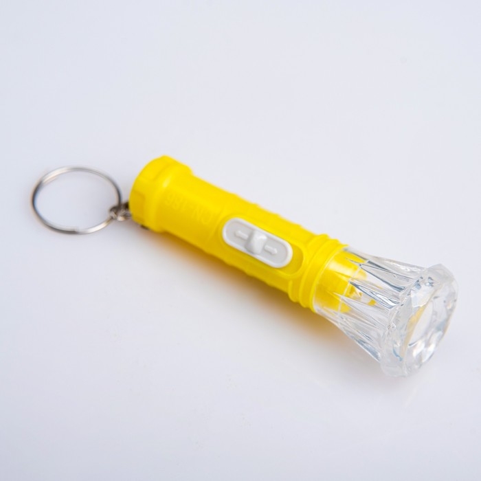 Фонарик брелок для ключей на кольце «Рассеиватель цветок», 1 LED, 2.2×6.5 см, МИКС
