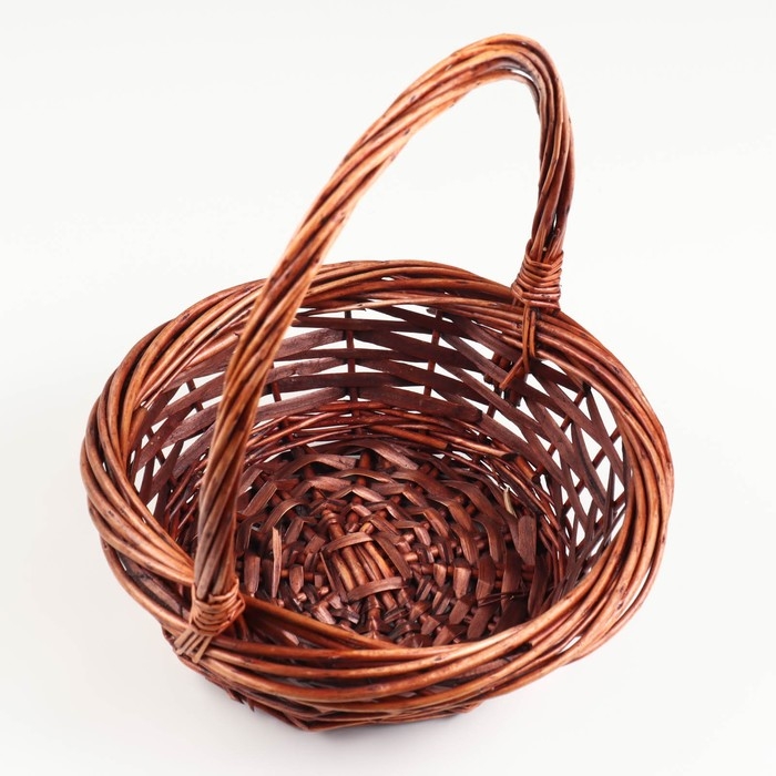Набор корзин плетёных, 3 шт., 36×14/39 см, 30×12/34 см, 23×8/25 см, ива коричневая