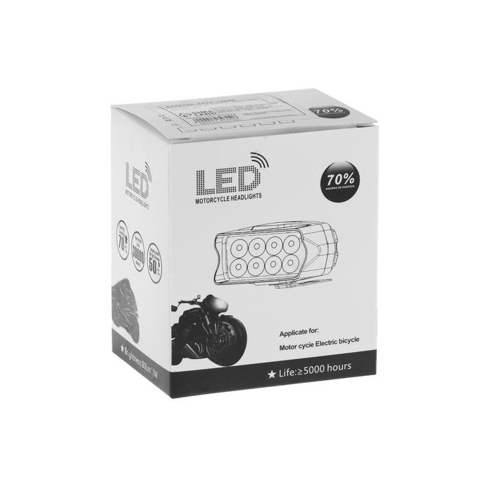 Фара светодиодная для мототехники, 8 LED, IP67, 8 Вт, направленный свет