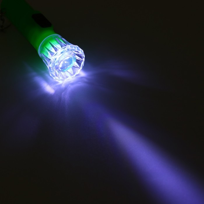 Фонарик брелок для ключей на кольце «Темминка», 1 LED, 2×6.5 см, МИКС