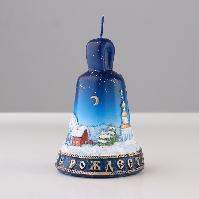 Свеча декоративная «Колокольчик Рождественский», 6.5×6.5×10 см