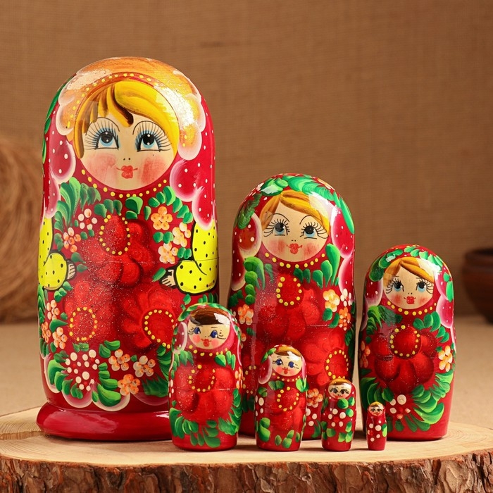 Матрёшка 7-ми кукольная "Лара", 23-25см, ручная роспись.