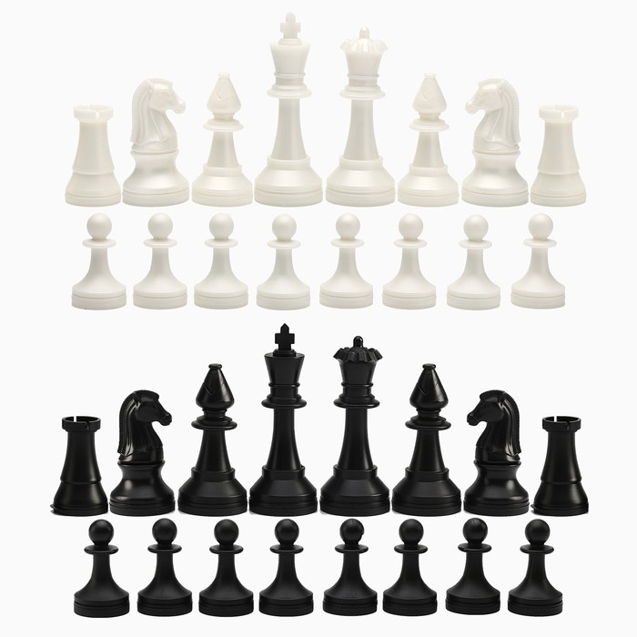 Шахматные фигуры турнирные, пластик, король h=10.5 см, пешка h=5 см