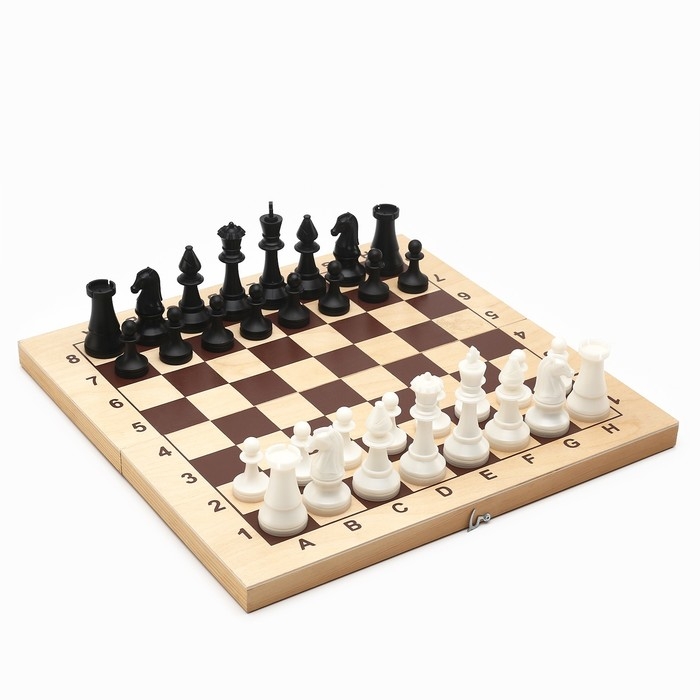 Шахматные фигуры турнирные, пластик, король h=10.5 см, пешка h=5 см