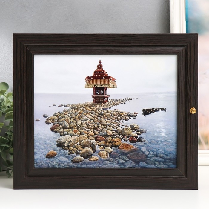 Ключница настенная «Берег», венге, панно декоративное, 26×31 см, МИКС