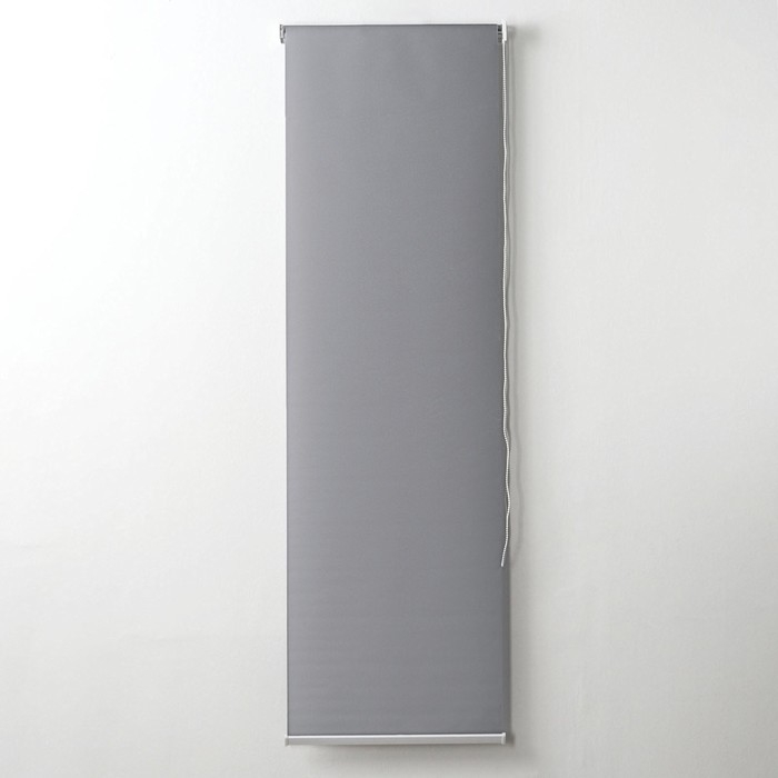 Штора рулонная «Механика. Блэкаут», 60×180 см (с учётом креплений 3.5 см), серая