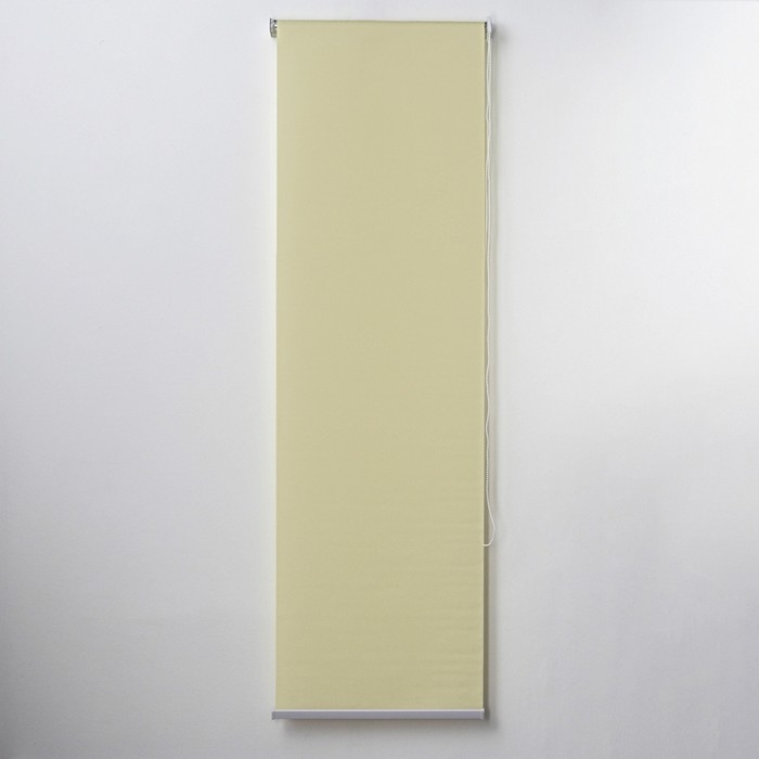 Штора рулонная «Механика», 60×200 см (с учётом креплений 3.5 см), бежевая