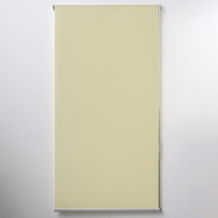 Штора рулонная «Механика», 100×180 см (с учётом креплений 3.5 см), бежевая
