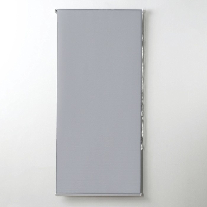 Штора рулонная «Механика. Блэкаут», 90×200 см (с учётом креплений 3.5 см), серая