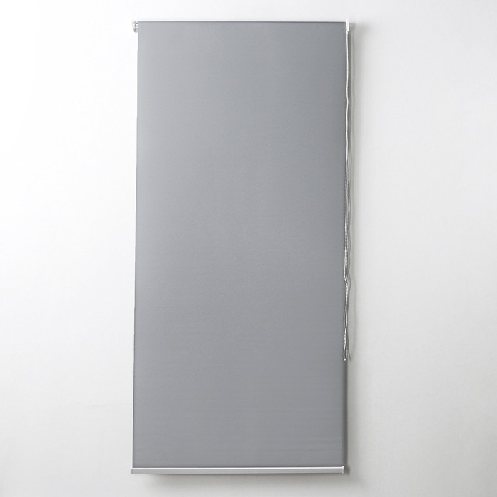 Штора рулонная «Механика», 90×180 см (с учётом креплений 3.5 см), серая