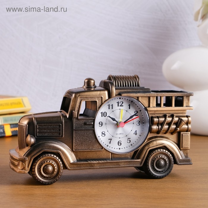 Часы настольные будильник «Грузовичок», циферблат d-5 см, 11×20 см