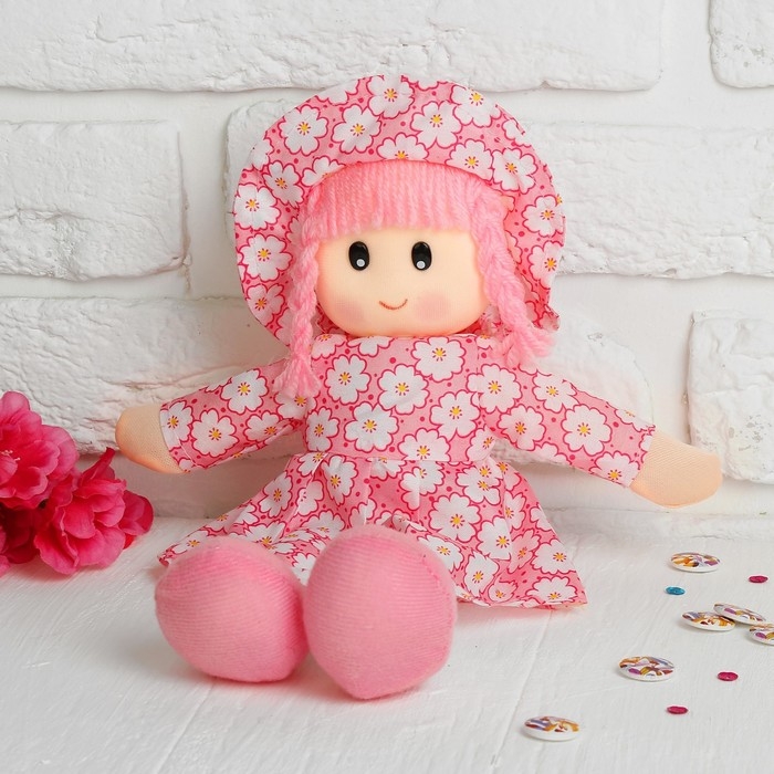 Мягкая игрушка «Кукла», в шляпке и платьишке, МИКС