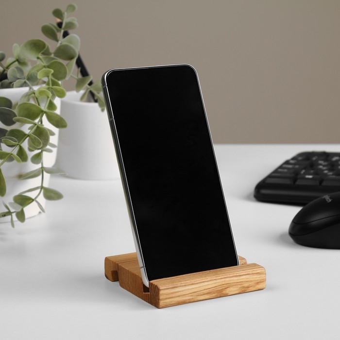 Деревянная подставка для телефона, планшета, 8×8×1.6 см, бук