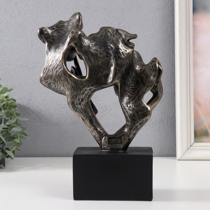 Фигурка полистоун «Бюсты: не вижу, не слышу, не скажу», бронза, 26×18×7.5 см