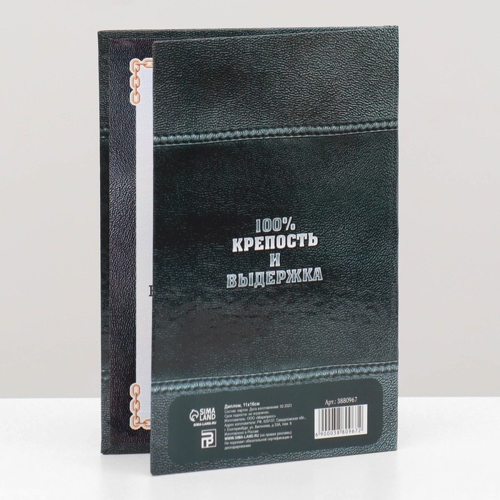 Диплом «Настоящий мужик», 11 х 16 см