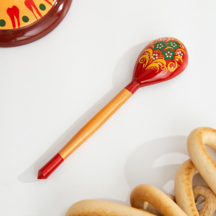Ложка деревянная «Краснушка», чайная, хохлома, МИКС