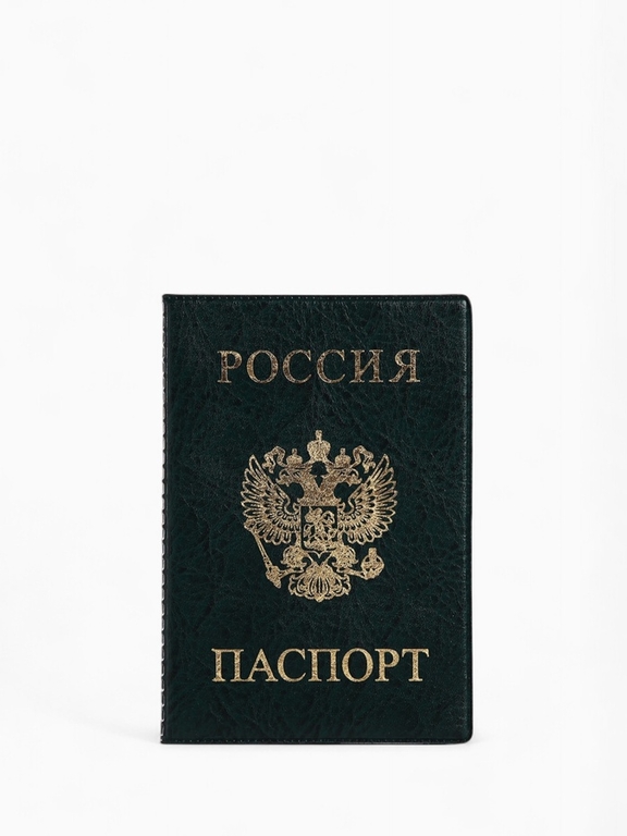 Обложка для паспорта, цвет зелёный