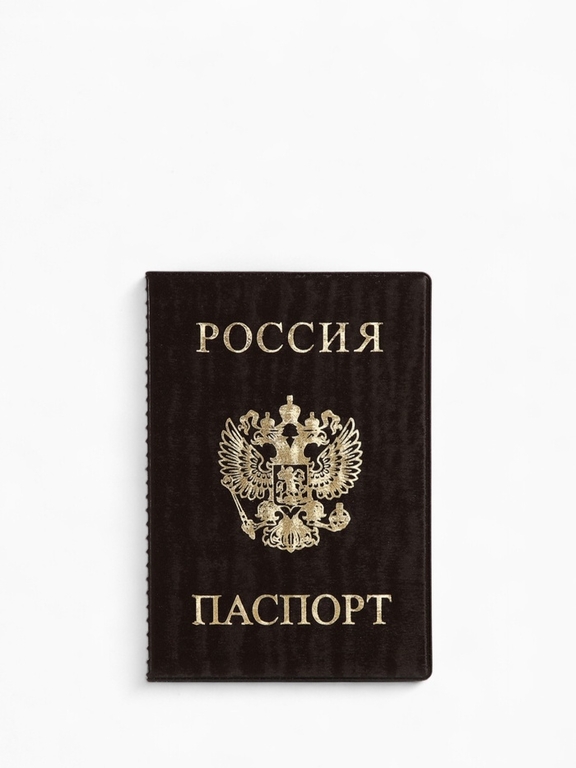 Обложка для паспорта, цвет коричневый
