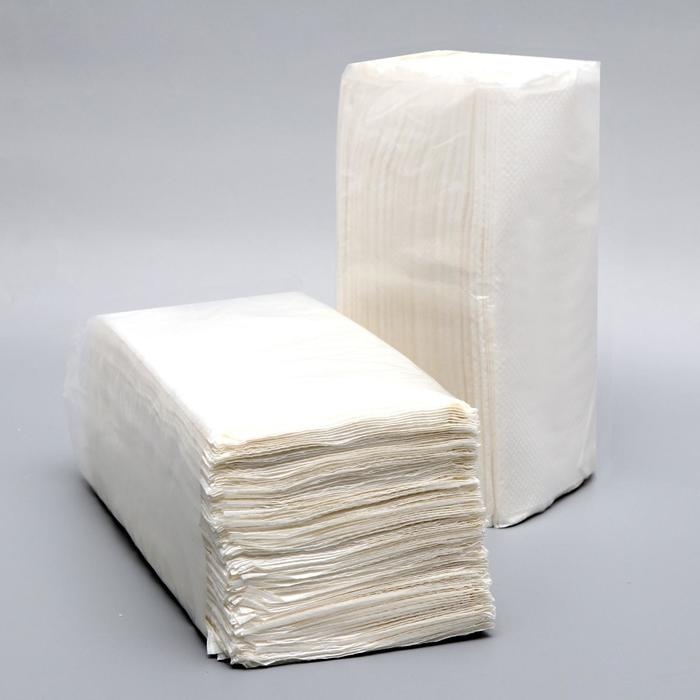 Полотенца бумажные, V-сложения, 23×20 см, 25 г/м², 200 шт., белые