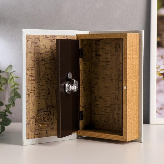 Шкатулка книга-сейф «Сберегательная книжка», дерево, 21×14.5×5 см