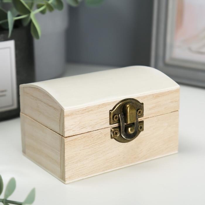 Шкатулка для росписи дерево «Ларь», для творчества, декора, 9.5×6×6.5 см