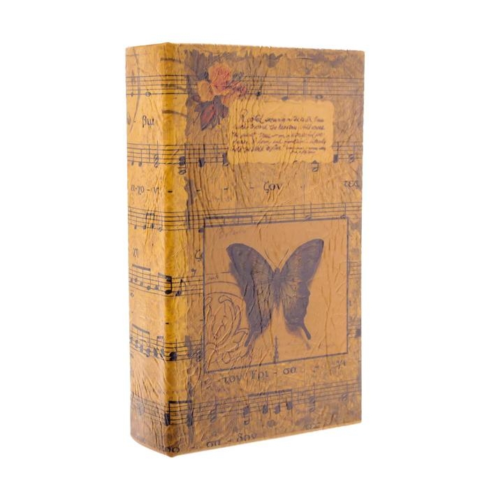 Шкатулка книга-сейф «Музыка», дерево, искусственная кожа, 21×13×5