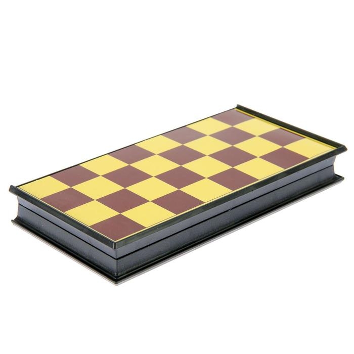 Шахматы, шашки, настольные игры, набор 2 в 1, доска пластик 20×20 см