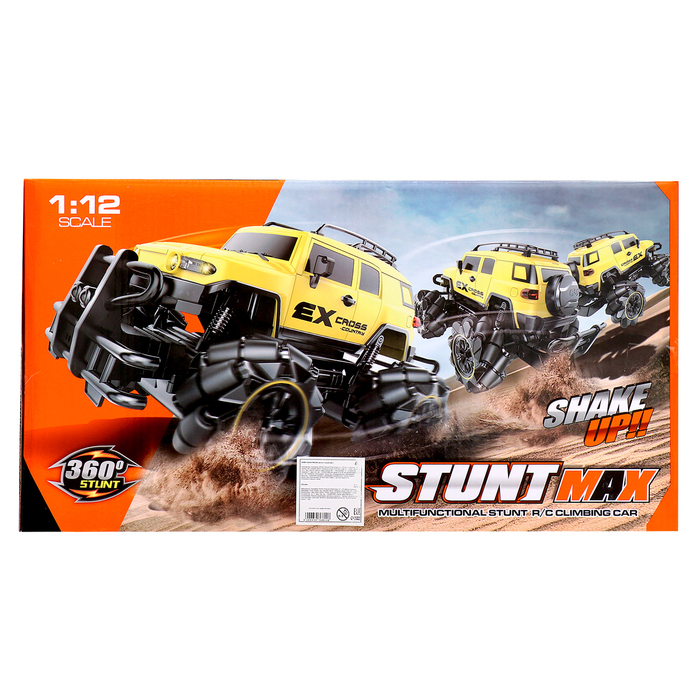 Машинка на пульте управления «Внежорожник», радиоуправление, 1:12, 4WD, движение во всех направлениях, работает от аккумулятора, цвет чёрный