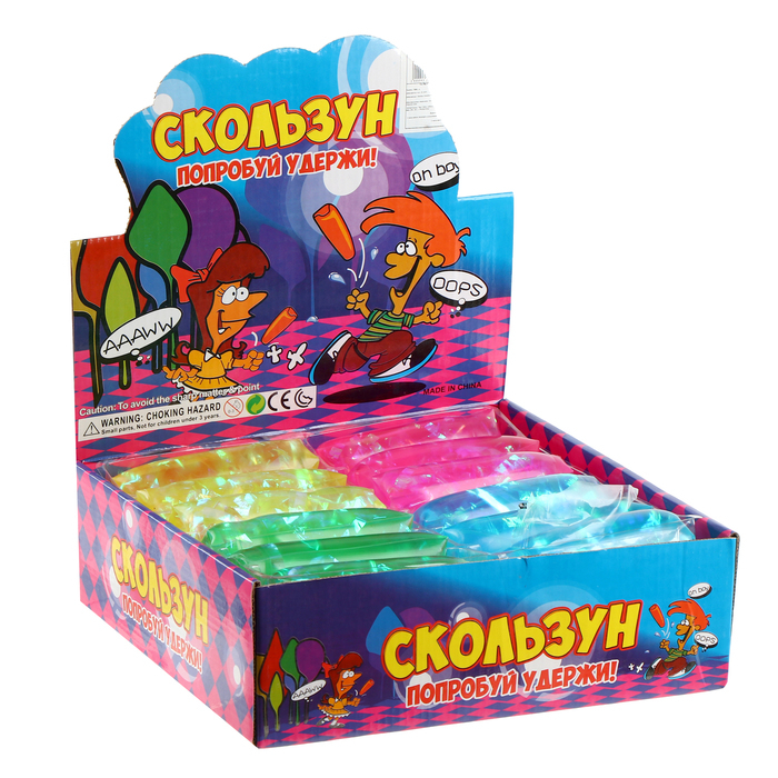 Антистресс игрушка «Скользун», мялка с водой, виды МИКС