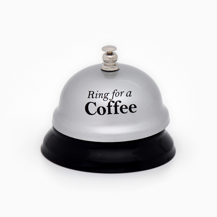 Звонок настольный Ring for a coffee, 7.5×7.5×6 см