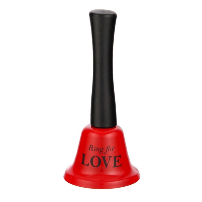 Колокольчик металлический, звонок настольный Ring for a love, 5×5×12.5 см, МИКС