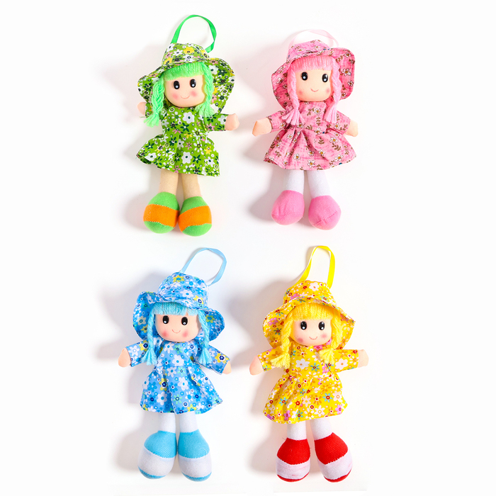 Мягкая игрушка «Кукла», в ситцевом платье, МИКС
