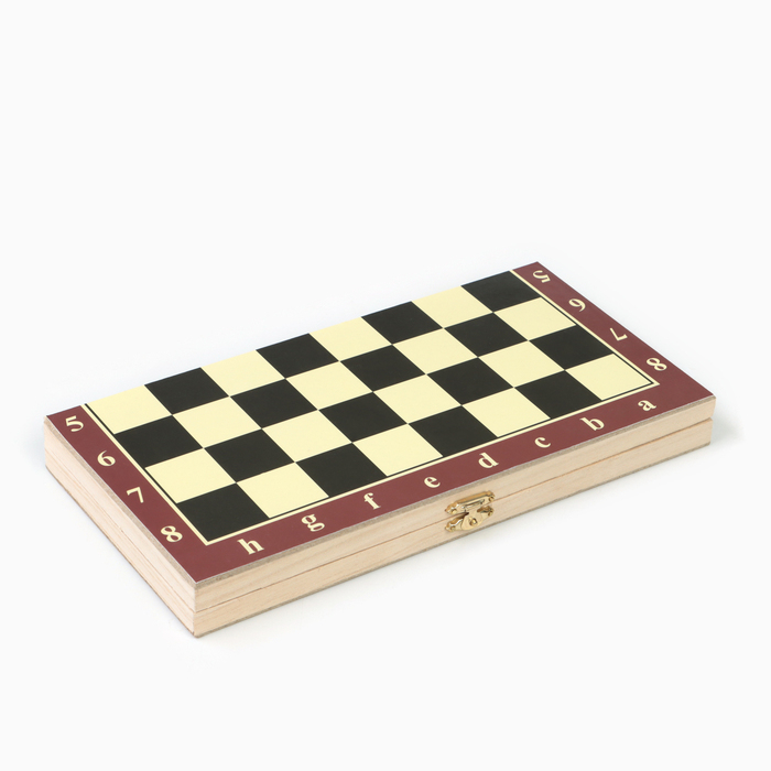 Шахматы, шашки, нарды, настольные игры, набор 3 в 1, 29×29 см