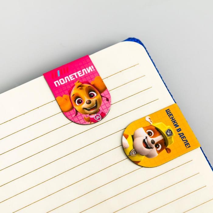 Магнитные закладки для книг, 6 шт. на открытке «Щенячий патруль», Paw Patrol