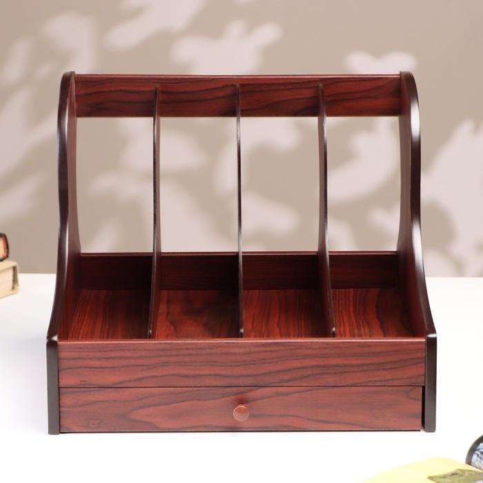 Органайзер для бумаги вертикальный, 4 секции, 32×27×31 см