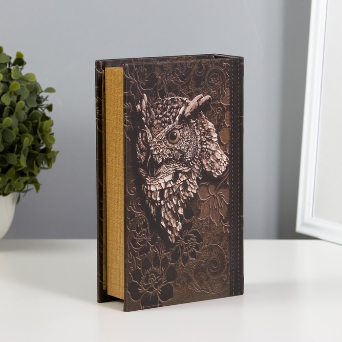 Шкатулка книга-сейф «Филин», дерево, 21×13×5 см