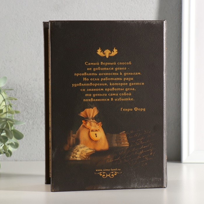 Шкатулка книга-сейф «Доходы и сверхдоходы», 22×16×7 см