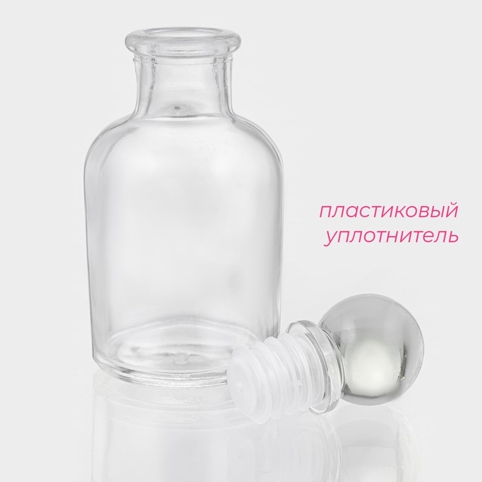 Банка для сыпучих Доляна «Классика», 60 мл, 4.4×10.3 см, стекло, прозрачная