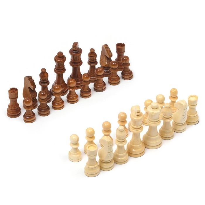 Шахматные фигуры, дерево, король h=9 см, пешка h=4 см